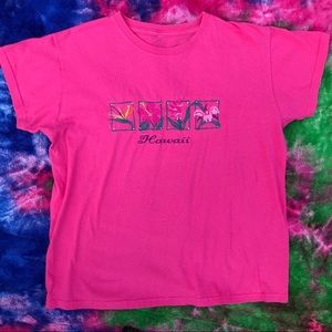 ‼️SOLD‼️Vintage Pink Embroidery Hawaii Shirt